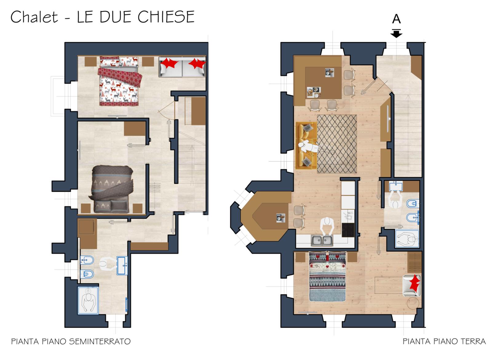 Appartamento Piano terra - Chalet Le due Chiese